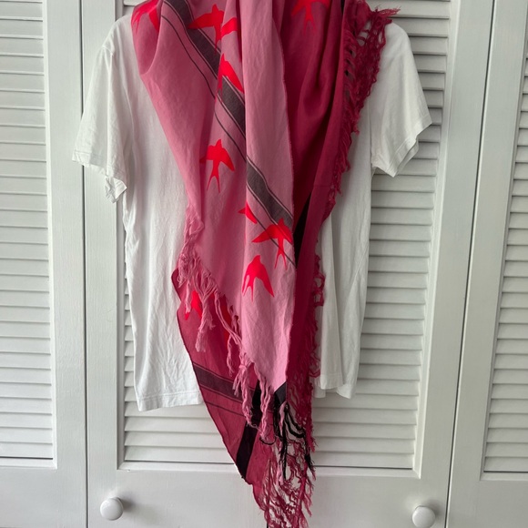 Leigh and Luca scarf, Pink Velvet Frock Freedom - Picture 2 of 4